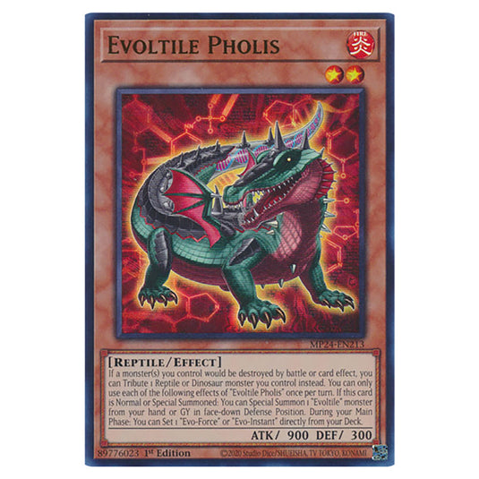 Evoltile Pholis MP24-EN213 card from the Yu-Gi-Oh! set Dueling Mirrors