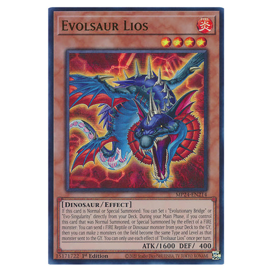 Evolsaur Lios MP24-EN214 card from the Yu-Gi-Oh! set Dueling Mirrors