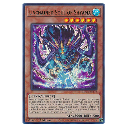 Unchained Soul of Shyama MP24-EN216 card from the Yu-Gi-Oh! set Dueling Mirrors