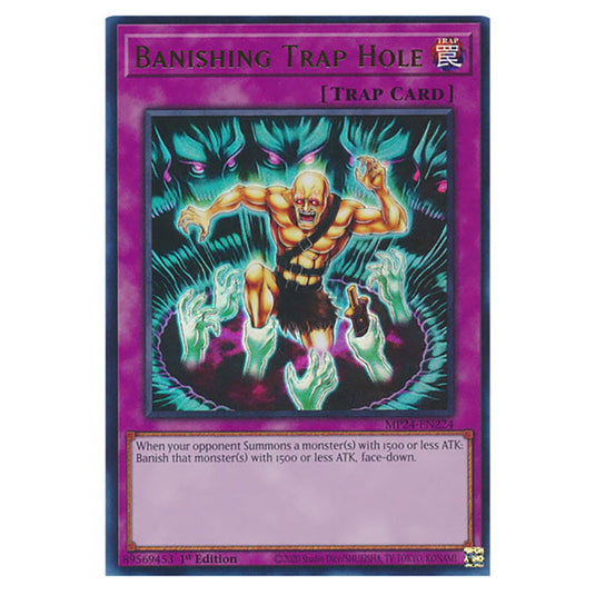 Banishing Trap Hole MP24-EN224 card from the Yu-Gi-Oh! set Dueling Mirrors