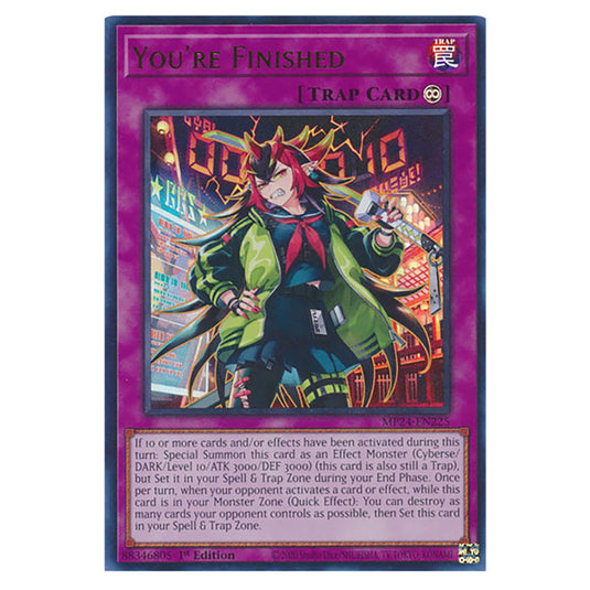 You're Finished MP24-EN225 card from the Yu-Gi-Oh! set Dueling Mirrors