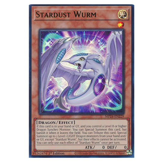 Stardust Wurm MP24-EN229 card from the Yu-Gi-Oh! set Dueling Mirrors