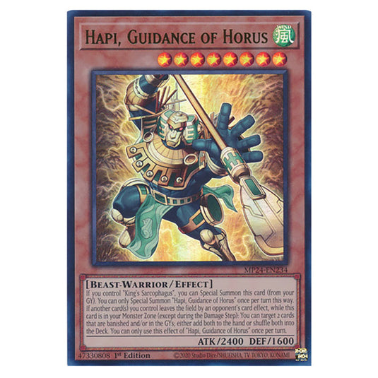 Hapi, Guidance of Horus MP24-EN234 card from the Yu-Gi-Oh! set Dueling Mirrors