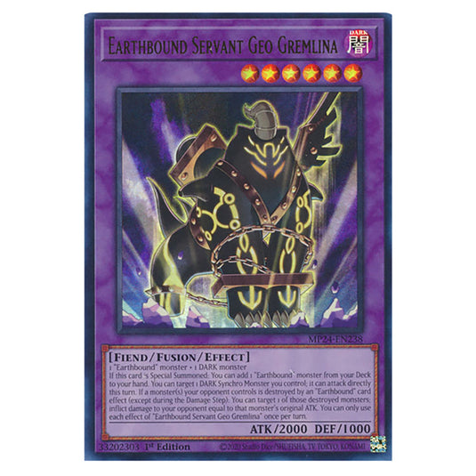 Earthbound Servant Geo Gremlina MP24-EN238 card from the Yu-Gi-Oh! set Dueling Mirrors