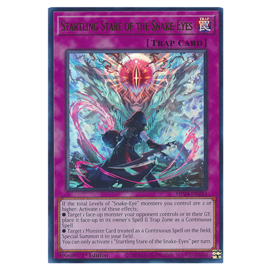 Startling Stare of the Snake-Eyes MP24-EN243 card from the Yu-Gi-Oh! set Dueling Mirrors