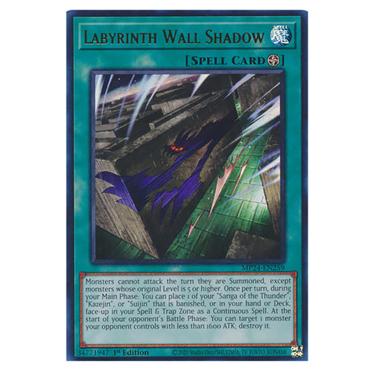 Labyrinth Wall Shadow MP24-EN259 card from the Yu-Gi-Oh! set Dueling Mirrors