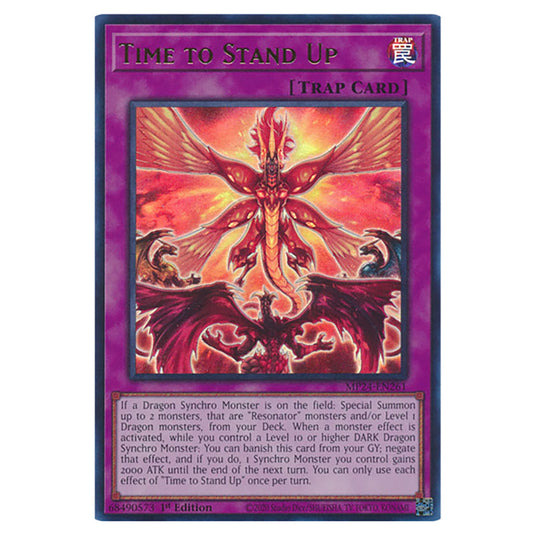 Time to Stand Up MP24-EN261 card from the Yu-Gi-Oh! set Dueling Mirrors