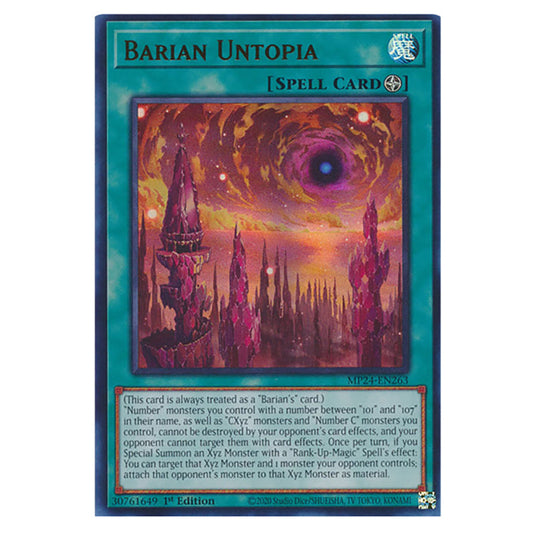 Barian Untopia MP24-EN263 card from the Yu-Gi-Oh! set Dueling Mirrors