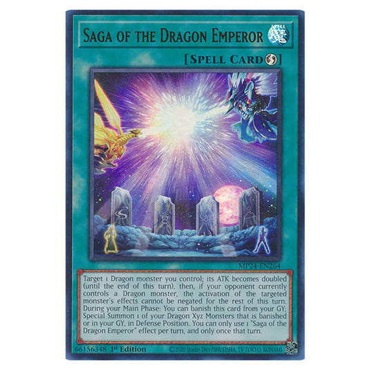 Saga of the Dragon Emperor MP24-EN264 card from the Yu-Gi-Oh! set Dueling Mirrors