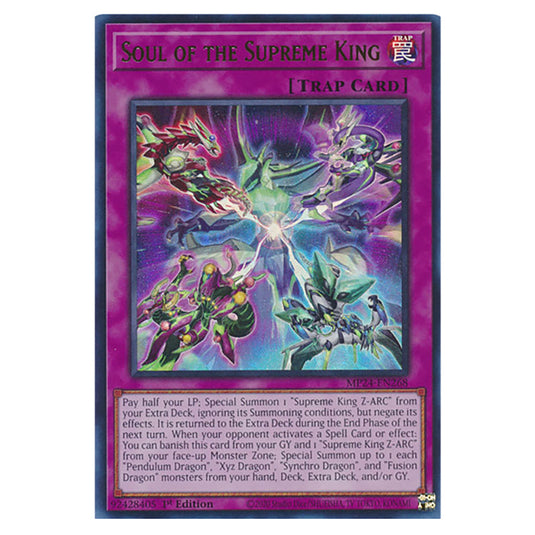 Soul of the Supreme King MP24-EN268 card from the Yu-Gi-Oh! set Dueling Mirrors