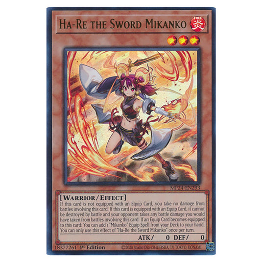 Ha-Re the Sword Mikanko MP24-EN293 card from the Yu-Gi-Oh! set Dueling Mirrors