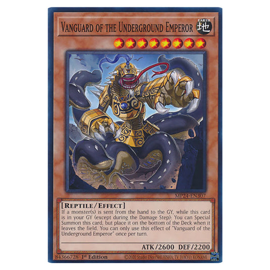 Vanguard of the Underground Emperor MP24-EN307 card from the Yu-Gi-Oh! set Dueling Mirrors