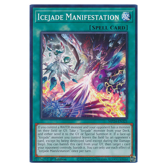 Icejade Manifestation MP24-EN321 card from the Yu-Gi-Oh! set Dueling Mirrors