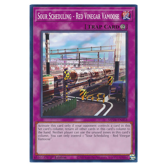 Sour Scheduling - Red Vinegar Vamoose MP24-EN333 card from the Yu-Gi-Oh! set Dueling Mirrors