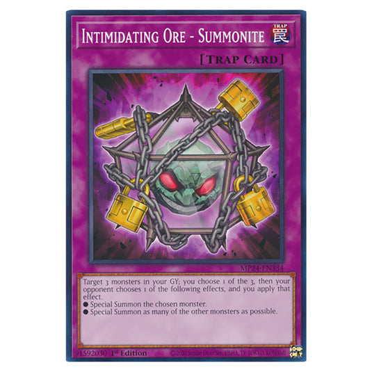 Intimidating Ore - Summonite MP24-EN334 card from the Yu-Gi-Oh! set Dueling Mirrors