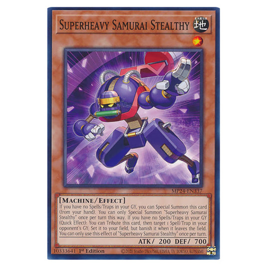 Superheavy Samurai Stealthy MP24-EN337 card from the Yu-Gi-Oh! set Dueling Mirrors