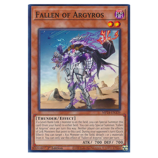 Fallen of Argyros MP24-EN339 card from the Yu-Gi-Oh! set Dueling Mirrors