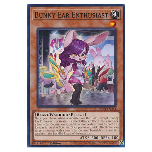 Bunny Ear Enthusiast MP24-EN343 card from the Yu-Gi-Oh! set Dueling Mirrors