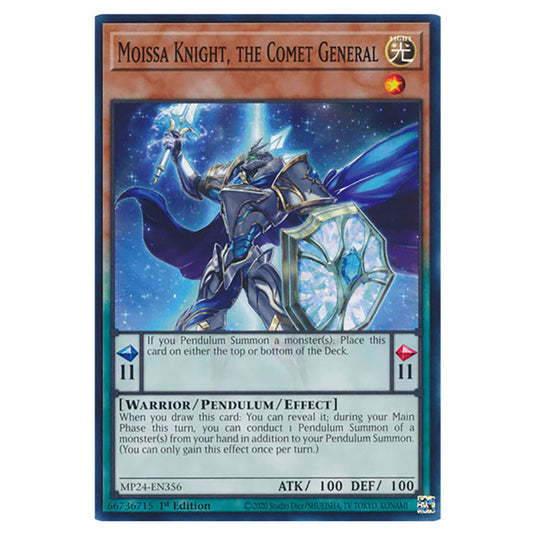 Moissa Knight, the Comet General MP24-EN356 card from the Yu-Gi-Oh! set Dueling Mirrors