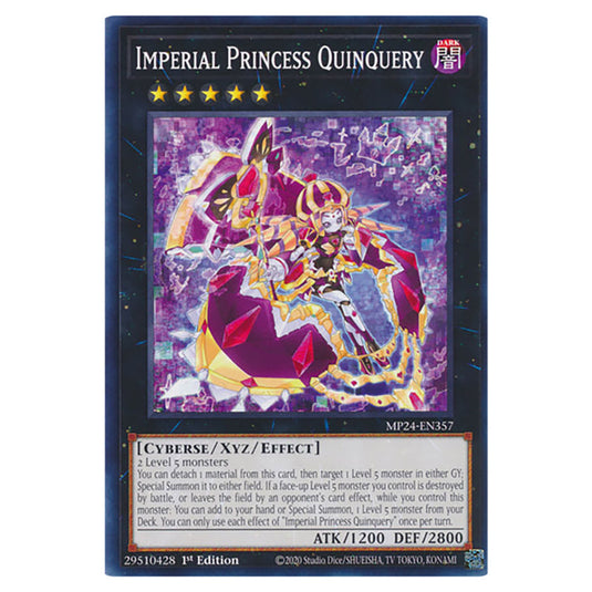 Imperial Princess Quinquery MP24-EN357 card from the Yu-Gi-Oh! set Dueling Mirrors