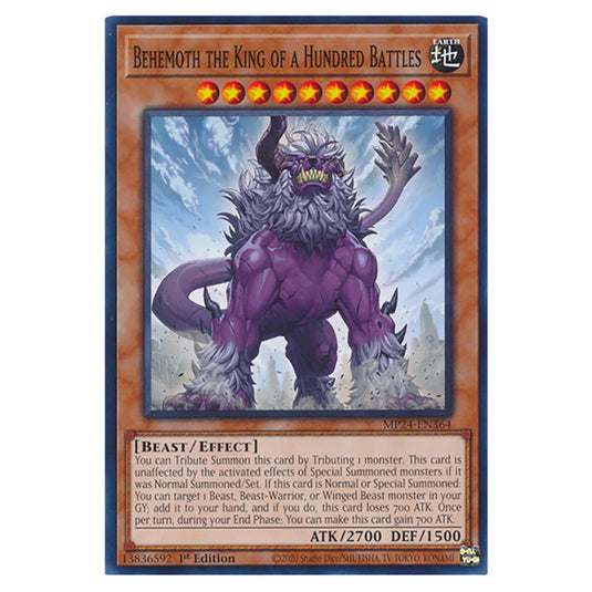 Behemoth the King of a Hundred Battles MP24-EN364 card from the Yu-Gi-Oh! set Dueling Mirrors