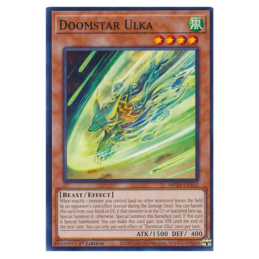 Doomstar Ulka MP24-EN365 card from the Yu-Gi-Oh! set Dueling Mirrors