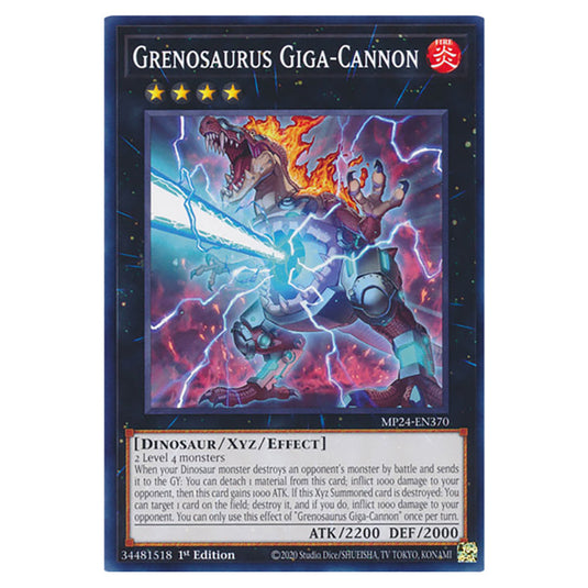 Grenosaurus Giga-Cannon MP24-EN370 card from the Yu-Gi-Oh! set Dueling Mirrors