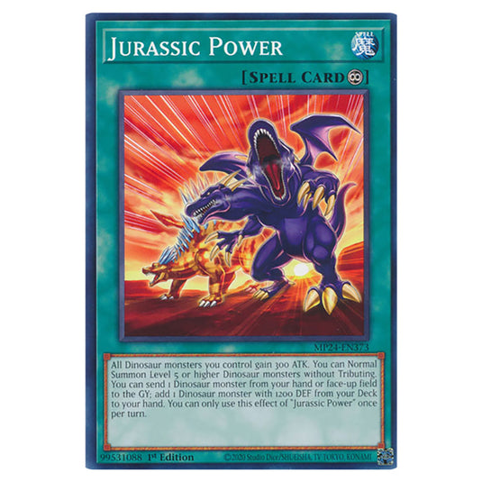 Jurassic Power MP24-EN373 card from the Yu-Gi-Oh! set Dueling Mirrors