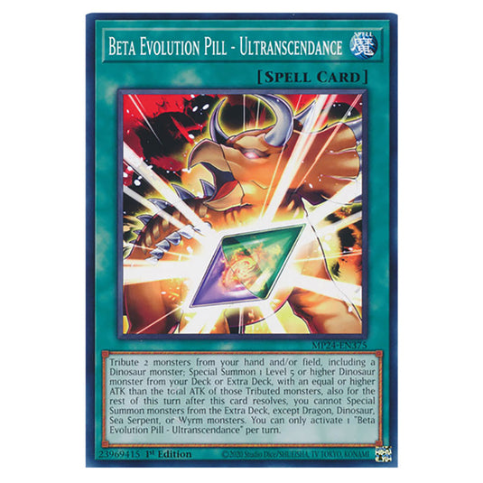 Beta Evolution Pill - Ultranscendance MP24-EN375 card from the Yu-Gi-Oh! set Dueling Mirrors