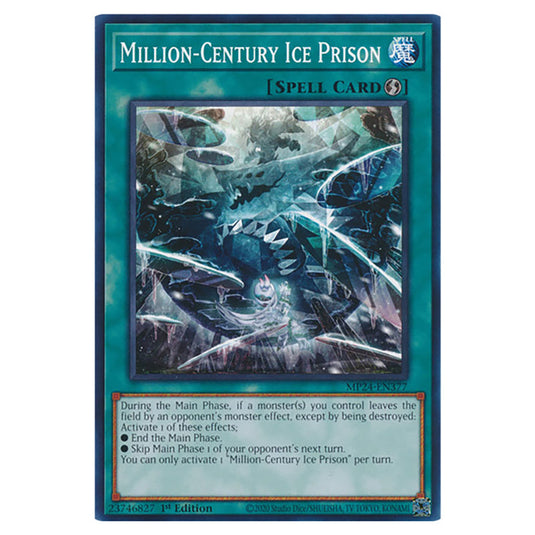 Million-Century Ice Prison MP24-EN377 card from the Yu-Gi-Oh! set Dueling Mirrors