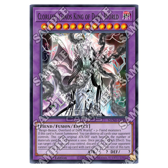 Yu-Gi-Oh! - Maze of Millennia - Clorless, Chaos King of Dark World (Super Rare) MZMI-EN014