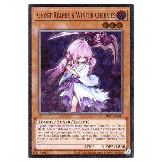 Ghost Reaper & Winter Cherries OP20-EN001 card from the Yu-Gi-Oh! set OTS Tournament Pack 20