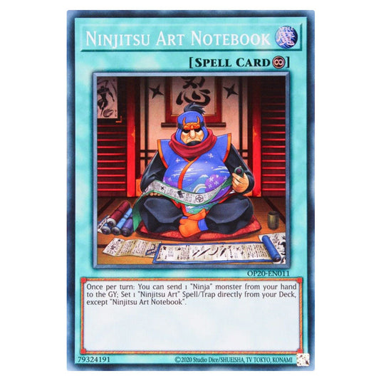 Ninjitsu Art Notebook OP20-EN011 card from the Yu-Gi-Oh! set OTS Tournament Pack 20