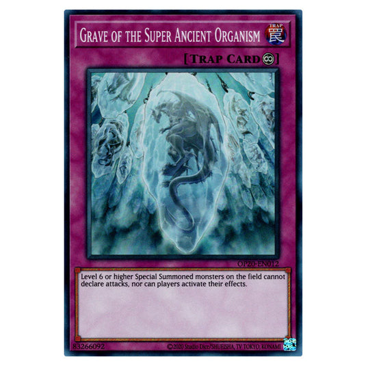 Grave of the Super Ancient Organism OP20-EN012 card from the Yu-Gi-Oh! set OTS Tournament Pack 20