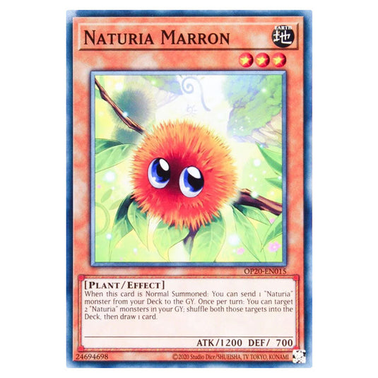 Naturia Marron OP20-EN015 card from the Yu-Gi-Oh! set OTS Tournament Pack 20