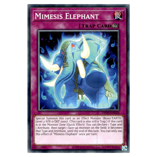 Mimesis Elephant OP20-EN026 card from the Yu-Gi-Oh! set OTS Tournament Pack 20