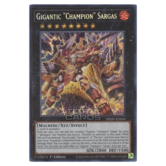 Yu-Gi-Oh! - Photon Hypernova - Gigantic Champion Sargas (Secret Rare) PHHY-EN045