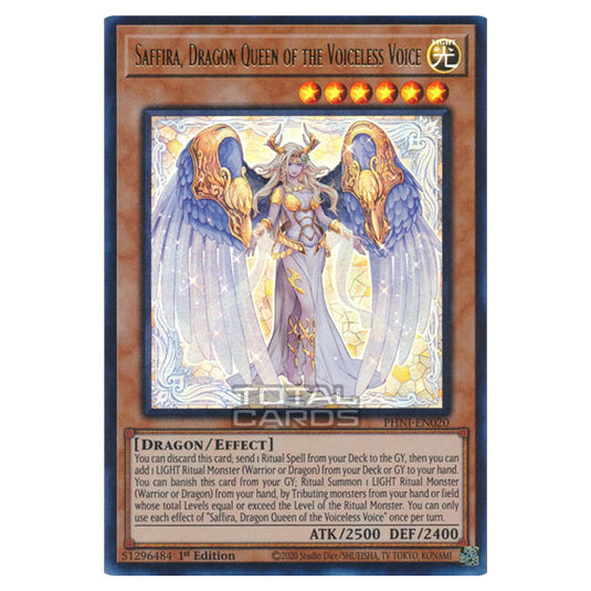 Yu-Gi-Oh! - Phantom Nightmare - Saffira, Dragon Queen of the Voiceless Voice (Ultra Rare) PHNI-EN020