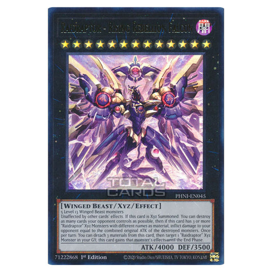 Yu-Gi-Oh! - Phantom Nightmare - Raidraptor - Rising Rebellion Falcon (Quarter Century Secret Rare) PHNI-EN045a