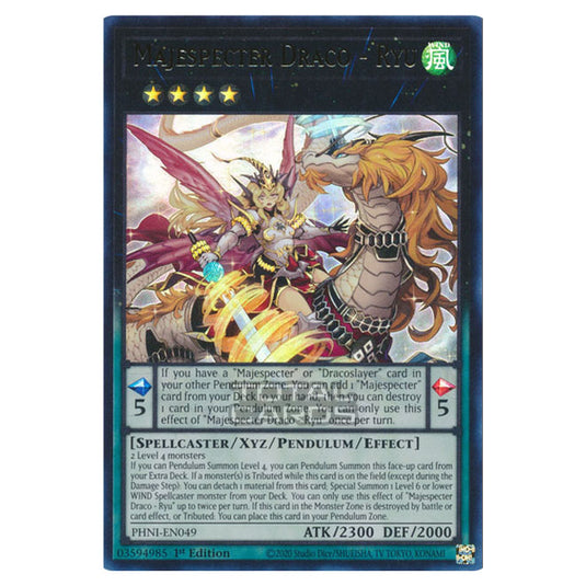 Yu-Gi-Oh! - Phantom Nightmare - Majespecter Draco - Ryu (Quarter Century Secret Rare) PHNI-EN049a