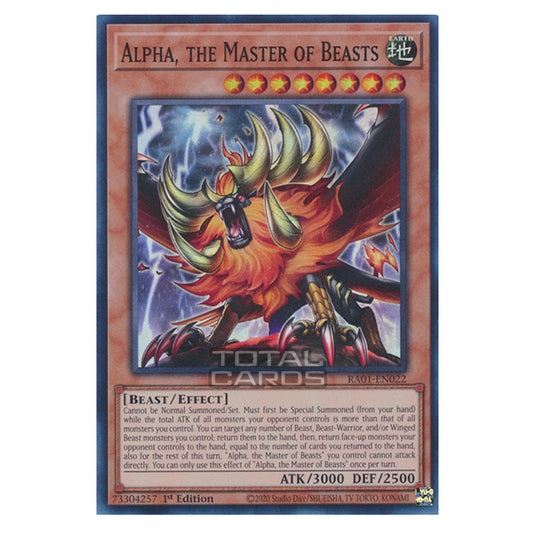Yu-Gi-Oh! - 25th Anniversary Rarity Collection - Alpha, the Master of Beasts RA01-EN022
