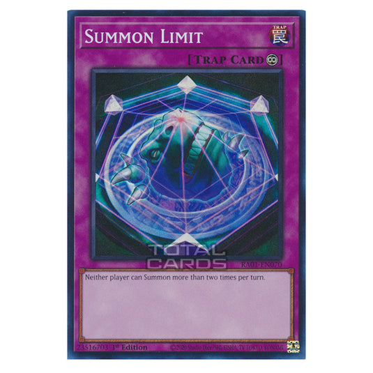 Yu-Gi-Oh! - 25th Anniversary Rarity Collection - Summon Limit (Super Rare) RA01-EN070-SR