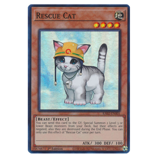 Rescue Cat RA02-EN001 card from the Yu-Gi-Oh! set 25th Anniversary Rarity Collection II