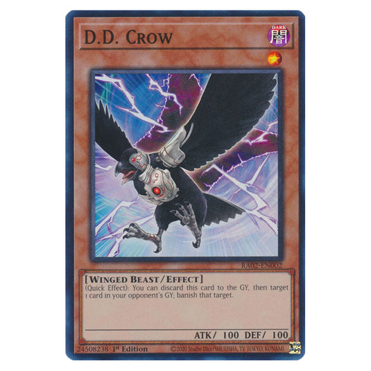 D.D. Crow RA02-EN002 card from the Yu-Gi-Oh! set 25th Anniversary Rarity Collection II