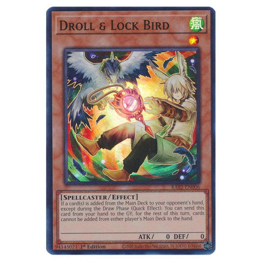 Droll & Lock Bird (Alternate Art) RA02-EN006a card from the Yu-Gi-Oh! set 25th Anniversary Rarity Collection II