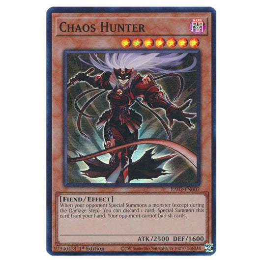 Chaos Hunter RA02-EN007 card from the Yu-Gi-Oh! set 25th Anniversary Rarity Collection II