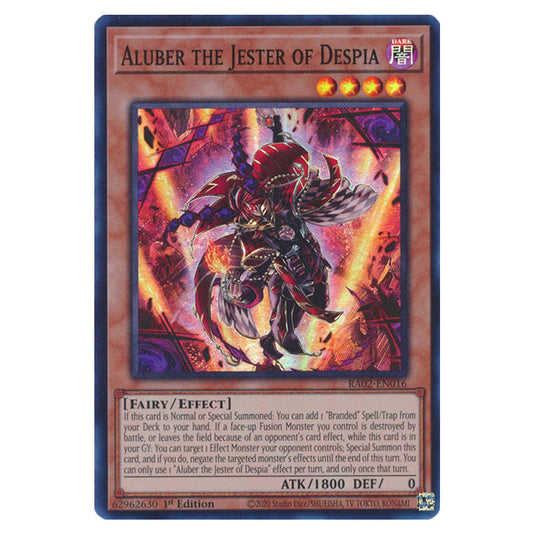 Aluber the Jester of Despia RA02-EN016 card from the Yu-Gi-Oh! set 25th Anniversary Rarity Collection II