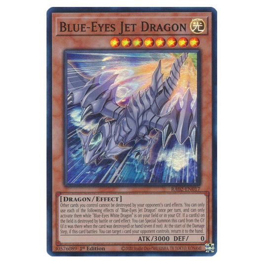 Blue-Eyes Jet Dragon RA02-EN017 card from the Yu-Gi-Oh! set 25th Anniversary Rarity Collection II