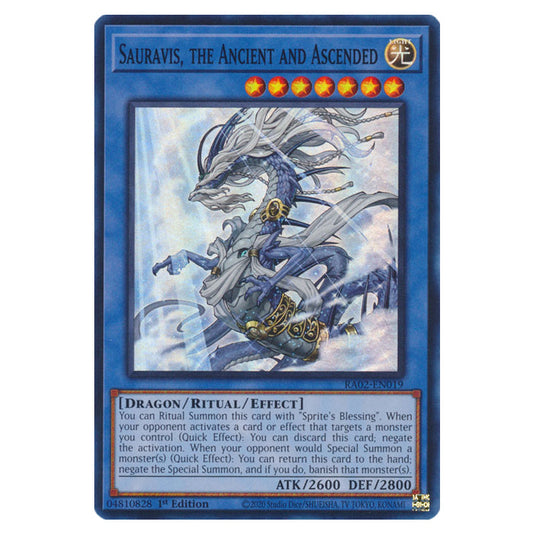 Sauravis, the Ancient and Ascended RA02-EN019 card from the Yu-Gi-Oh! set 25th Anniversary Rarity Collection II