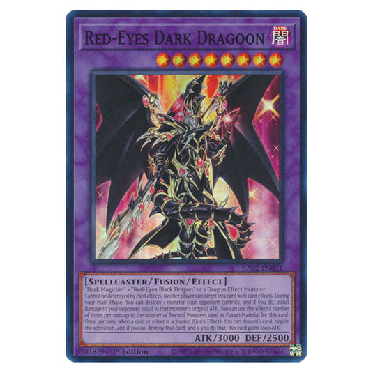 Red-Eyes Dark Dragoon RA02-EN021 card from the Yu-Gi-Oh! set 25th Anniversary Rarity Collection II